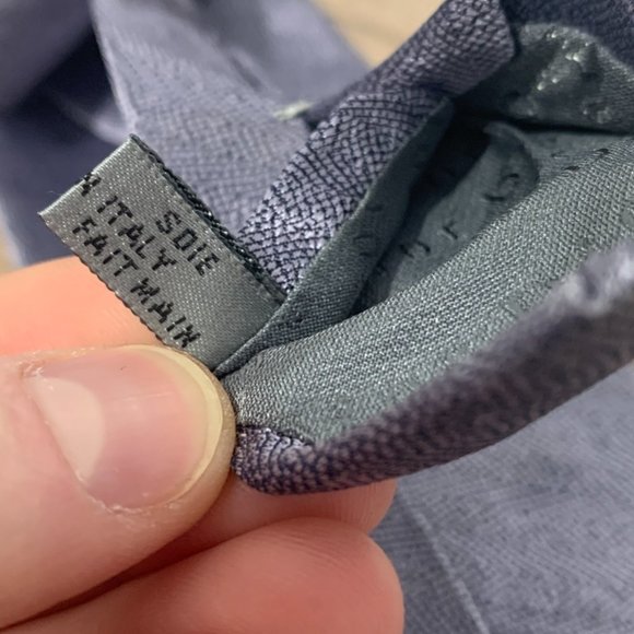 DIOR Homme Purple Black Metallic Striped Silk Neck Tie - Picture 8 of 8